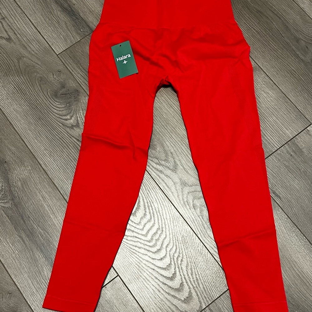 Halara Compression Red High-Waist Leggings